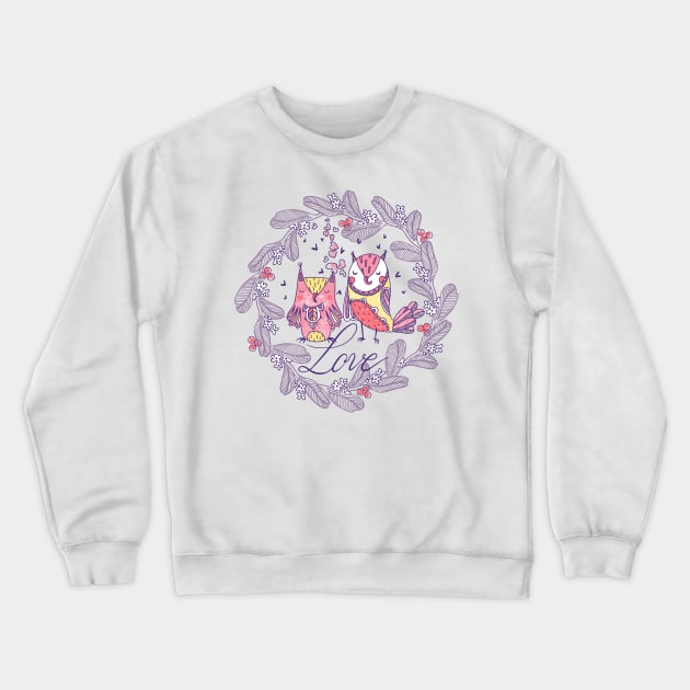 Owls Love Crewneck Sweatshirt by annapaff